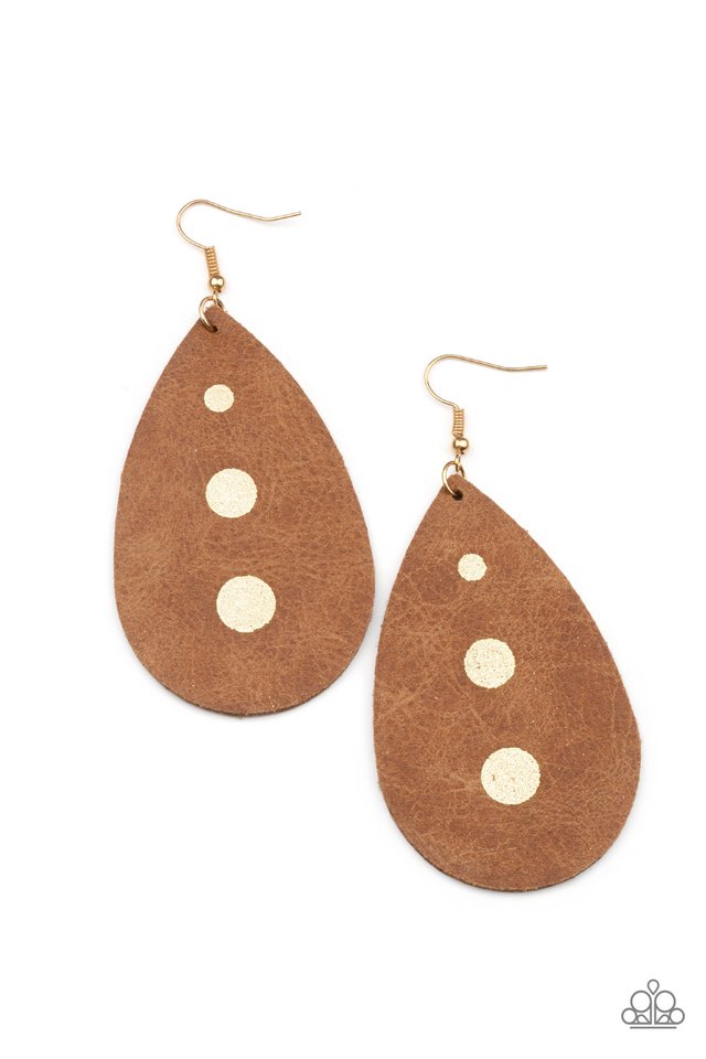 ​Rustic Torrent - Gold - Paparazzi Earring Image