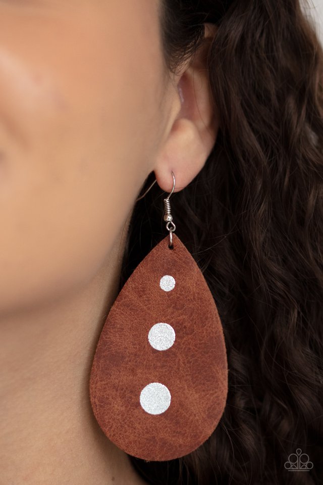 Rustic Torrent - Brown - Paparazzi Earring Image