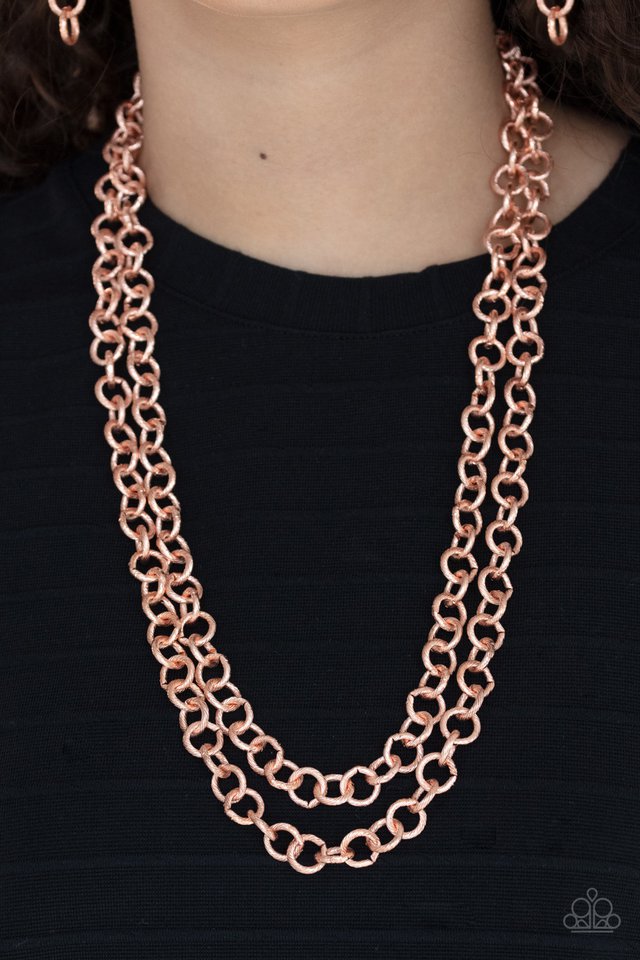 ​Grunge Goals - Copper - Paparazzi Necklace Image