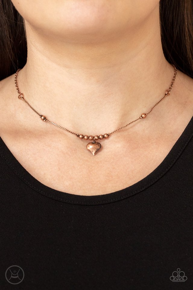 Casual Crush - Copper - Paparazzi Necklace Image