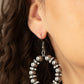 Cosmic Halo - Black - Paparazzi Earring Image