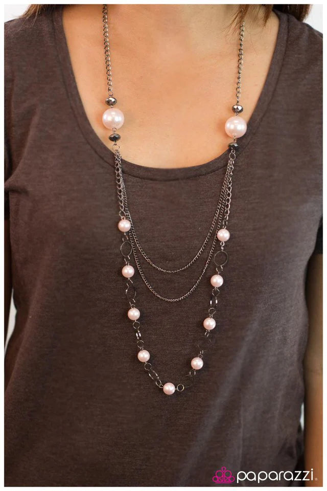 Paparazzi Necklace ~ Keep the Mystery Alive - Pink