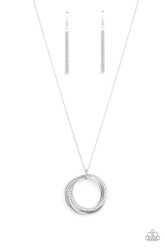 Harmonic Halos - White - Paparazzi Necklace Image