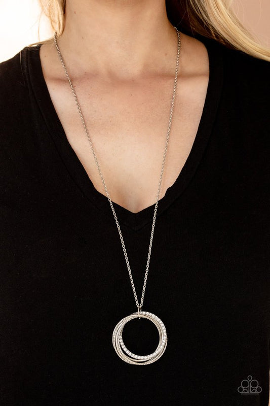 Harmonic Halos - White - Paparazzi Necklace Image