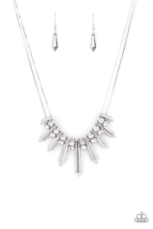 ​​Dangerous Dazzle - White - Paparazzi Necklace Image