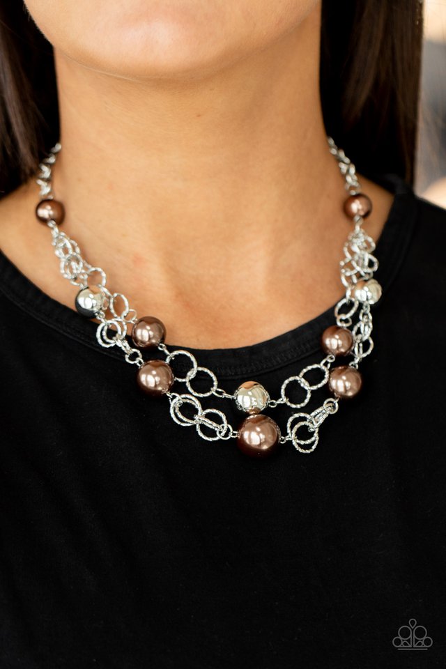New Age Knockout - Brown - Paparazzi Necklace Image