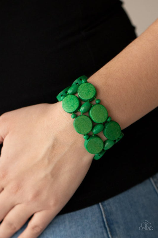 ​Beach Bravado - Green - Paparazzi Bracelet Image