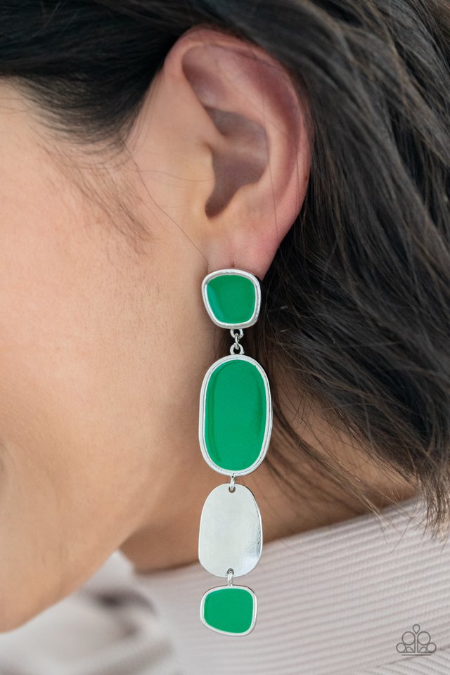 All Out Allure - Green - Paparazzi Earring Image