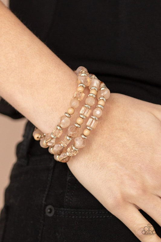 Girly Girl Glimmer - Brown - Paparazzi Bracelet Image