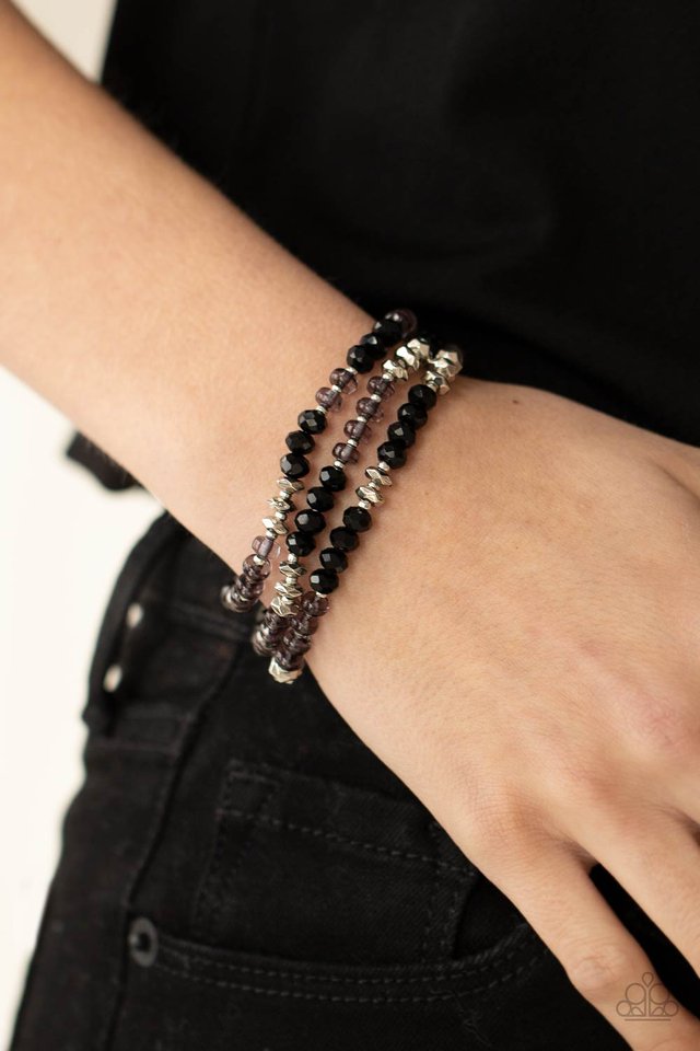 Stellar Strut - Black - Paparazzi Bracelet Image