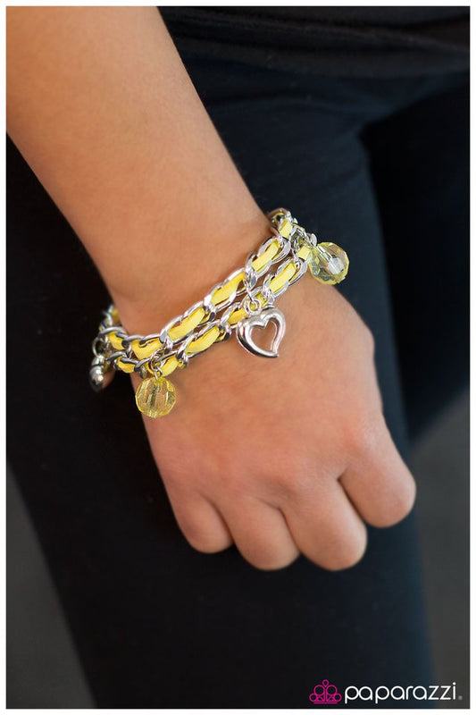 Paparazzi Bracelet ~ Cold Hearted - Yellow