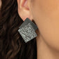 ​Square With Style - Black - Paparazzi Earring Image