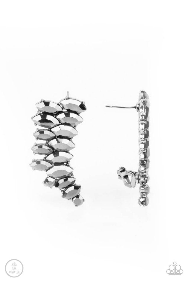 Explosive Elegance - Silver - Paparazzi Earring Image