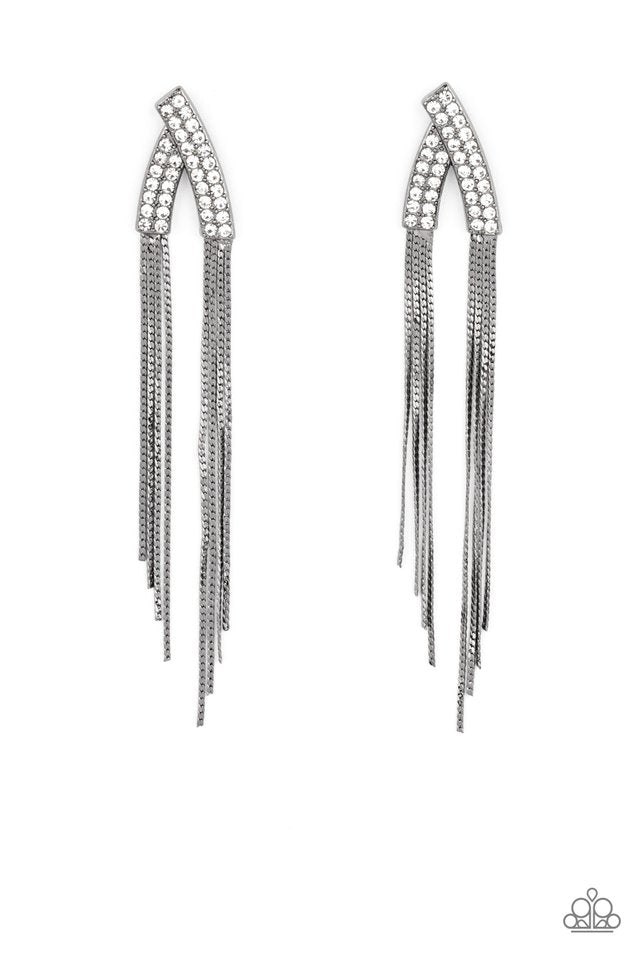 ​It Takes Two To TASSEL - Black - Paparazzi Earring Image