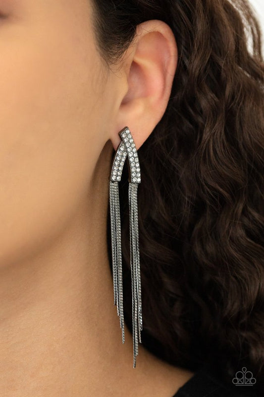 ​It Takes Two To TASSEL - Black - Paparazzi Earring Image