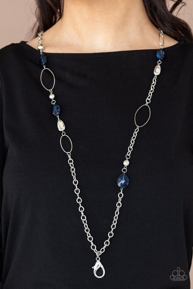 SHEER As Fate​ - Blue - Paparazzi Necklace Image