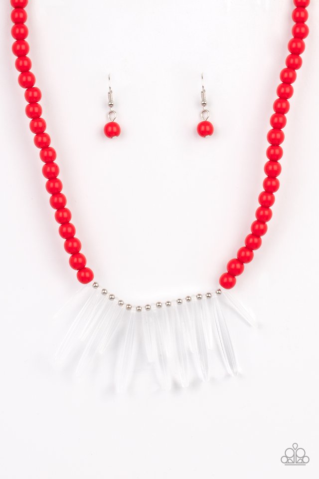 Icy Intimidation​ - Red - Paparazzi Necklace Image