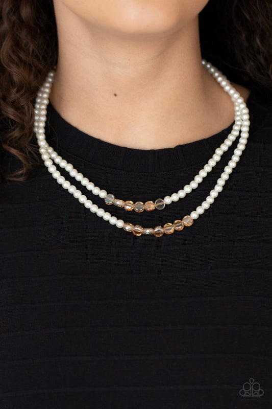 ​Poshly Petite - Gold - Paparazzi Necklace Image
