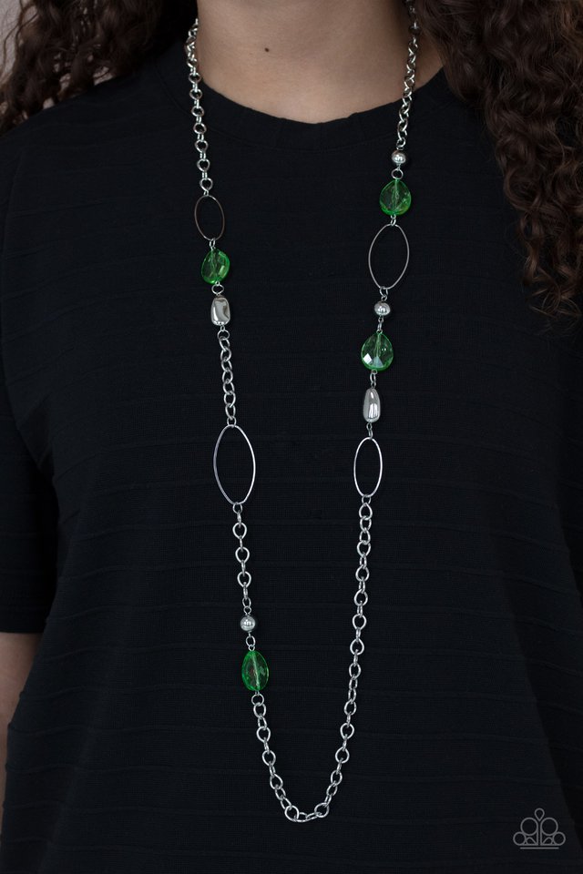 SHEER As Fate - Green - Paparazzi Necklace Image