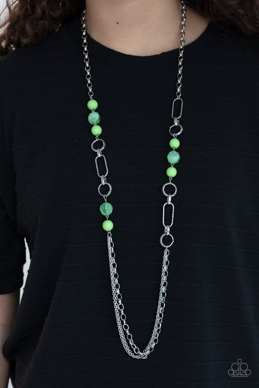 ​POP-ular Opinion - Green - Paparazzi Necklace Image