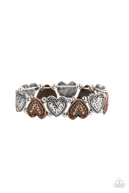 Paparazzi Bracelet ~ Rustic Heartthrob - Multi