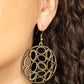 Watch OVAL Me - Brass - Paparazzi Earring Image