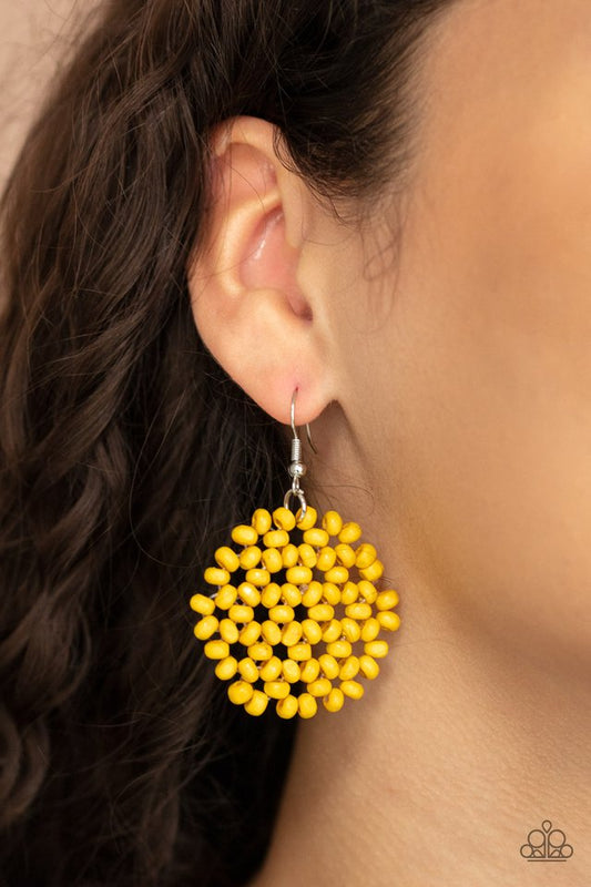 ​Summer Escapade - Yellow - Paparazzi Earring Image