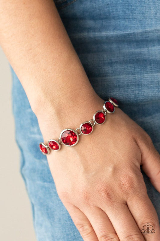 Lustrous Luminosity - Red - Paparazzi Bracelet Image