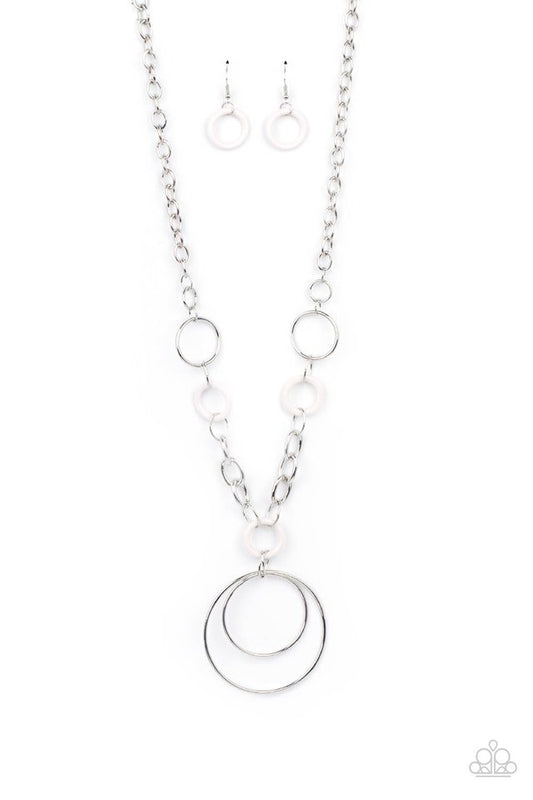 HOOP du Jour - White - Paparazzi Necklace Image