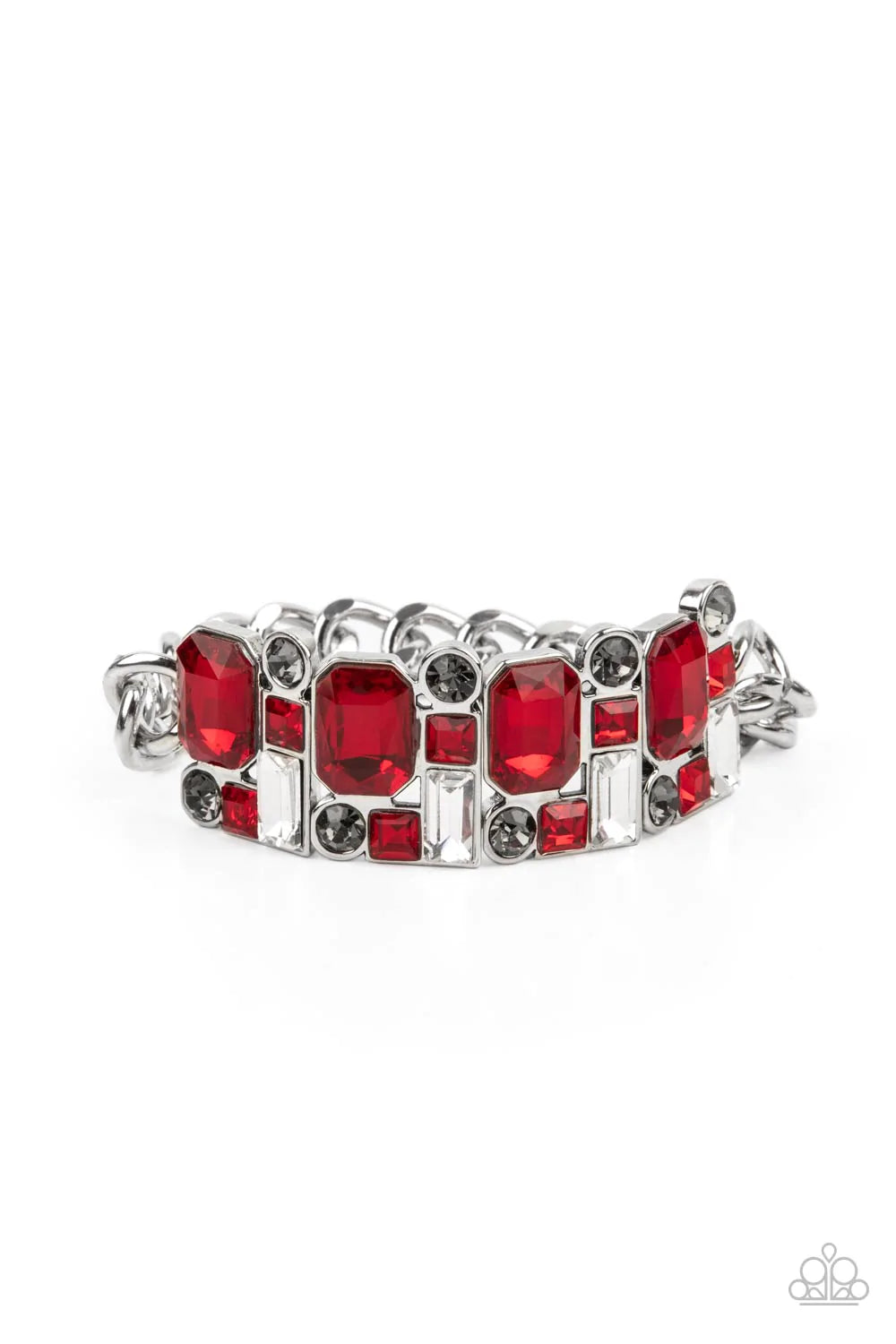 Paparazzi Bracelet ~ Urban Crest - Red