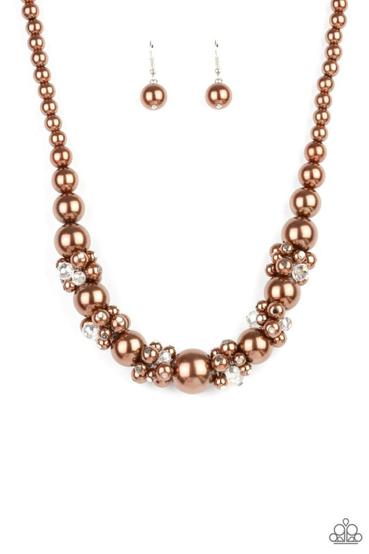 All Dolled UPSCALE - Brown - Paparazzi Necklace Image