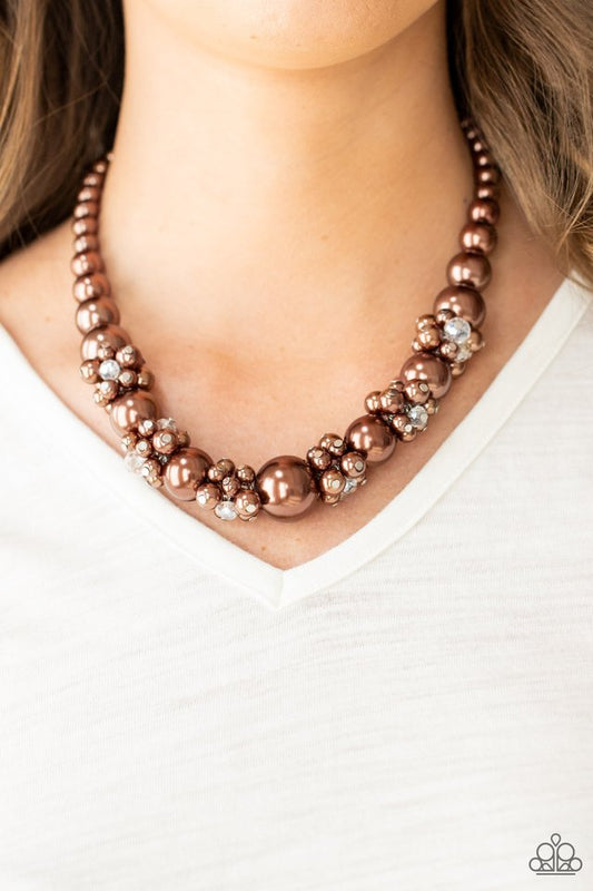 All Dolled UPSCALE - Brown - Paparazzi Necklace Image