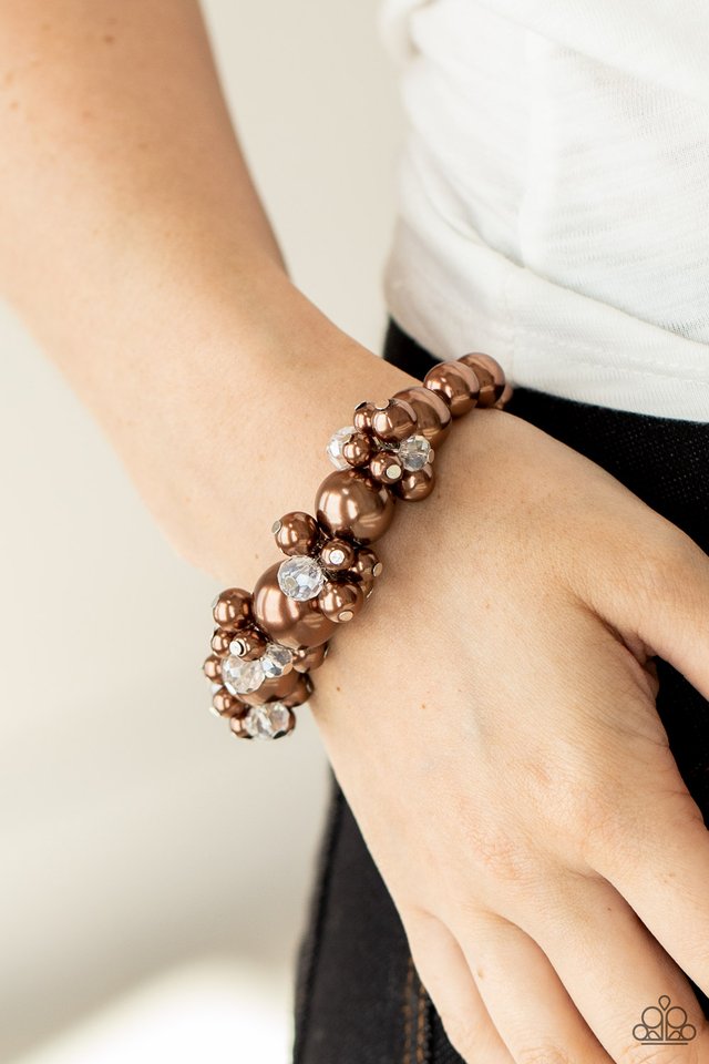 Upcycled Upscale - Brown - Paparazzi Bracelet Image