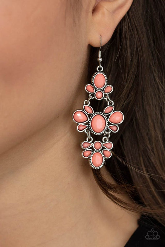 ​VACAY The Premises - Orange - Paparazzi Earring Image