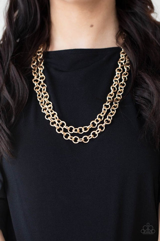 ​Grunge Goals - Gold - Paparazzi Necklace Image