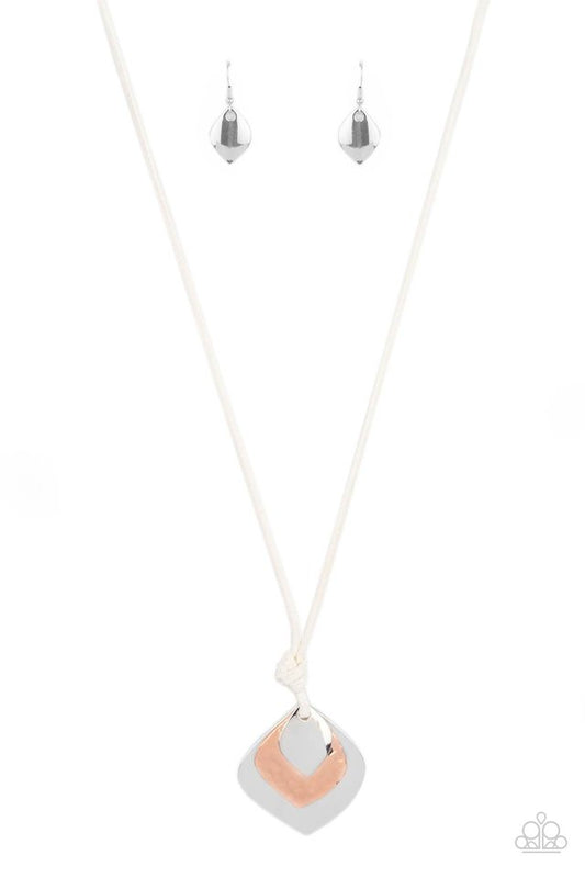 ​Face The ARTIFACTS - White - Paparazzi Necklace Image