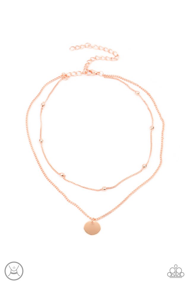 Modestly Minimalist - Copper - Paparazzi Necklace Image