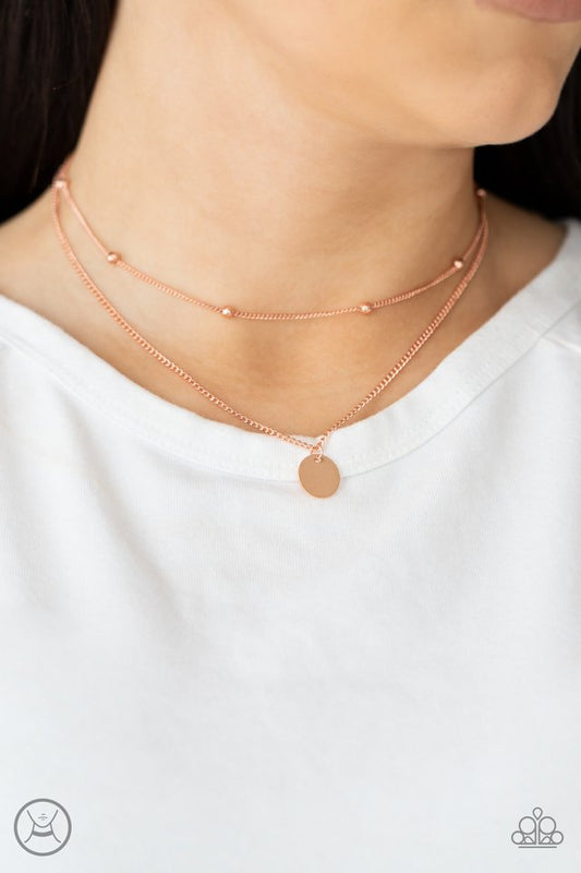 Modestly Minimalist - Copper - Paparazzi Necklace Image