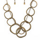 Dizzy With Desire - Brass - Paparazzi Necklace Image