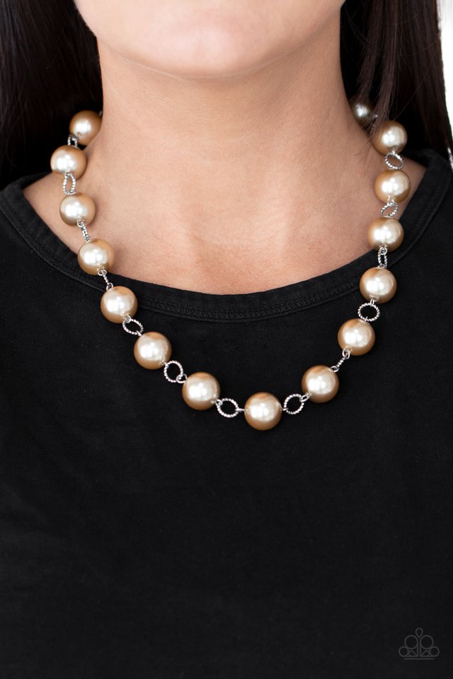 ​Ensconced in Elegance - Brown - Paparazzi Necklace Image