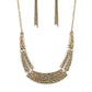 Stick To The ARTIFACTS - Brass - Paparazzi Necklace Image