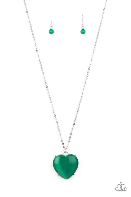 Warmhearted Glow - Green - Paparazzi Necklace Image