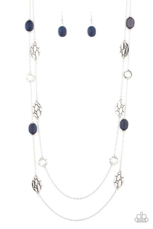 ​Cobble Creeks - Blue - Paparazzi Necklace Image