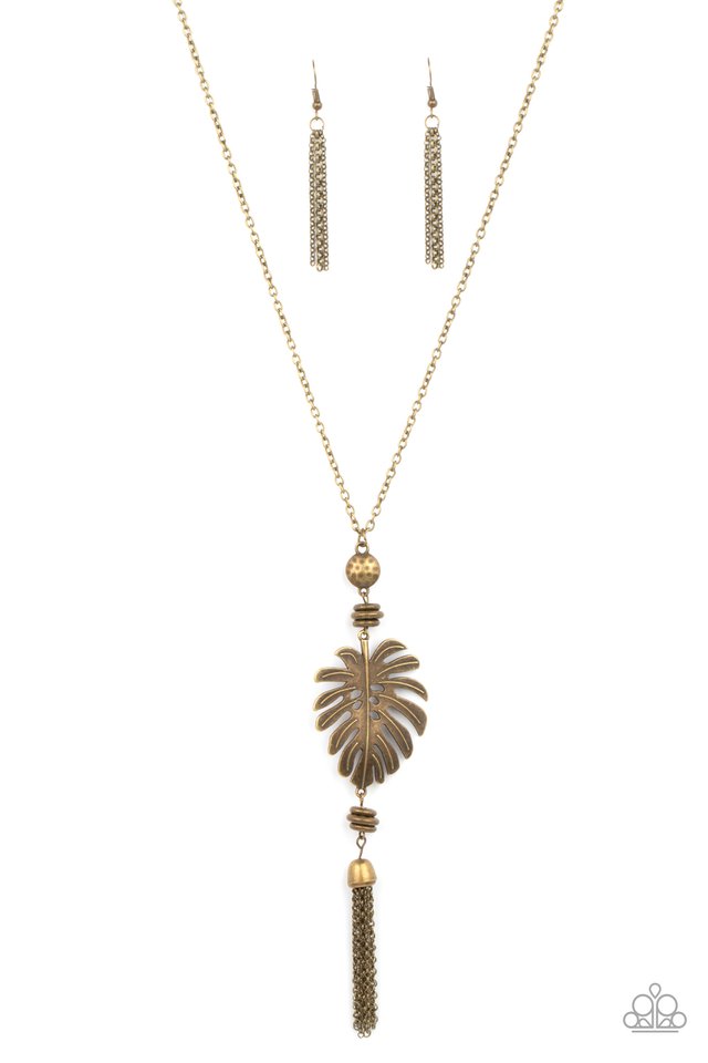 ​Palm Promenade - Brass - Paparazzi Necklace Image