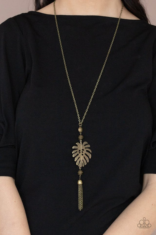 ​Palm Promenade - Brass - Paparazzi Necklace Image