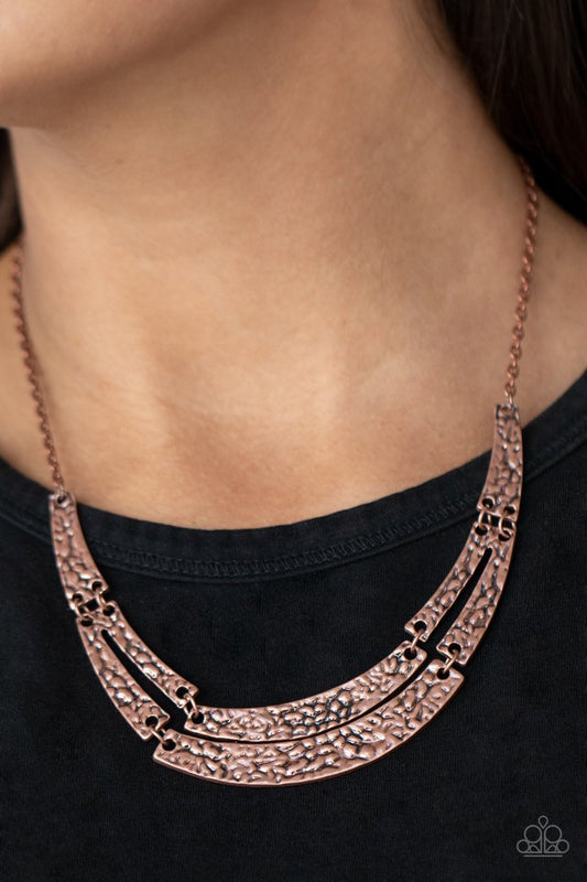 ​Stick To The ARTIFACTS - Copper - Paparazzi Necklace Image