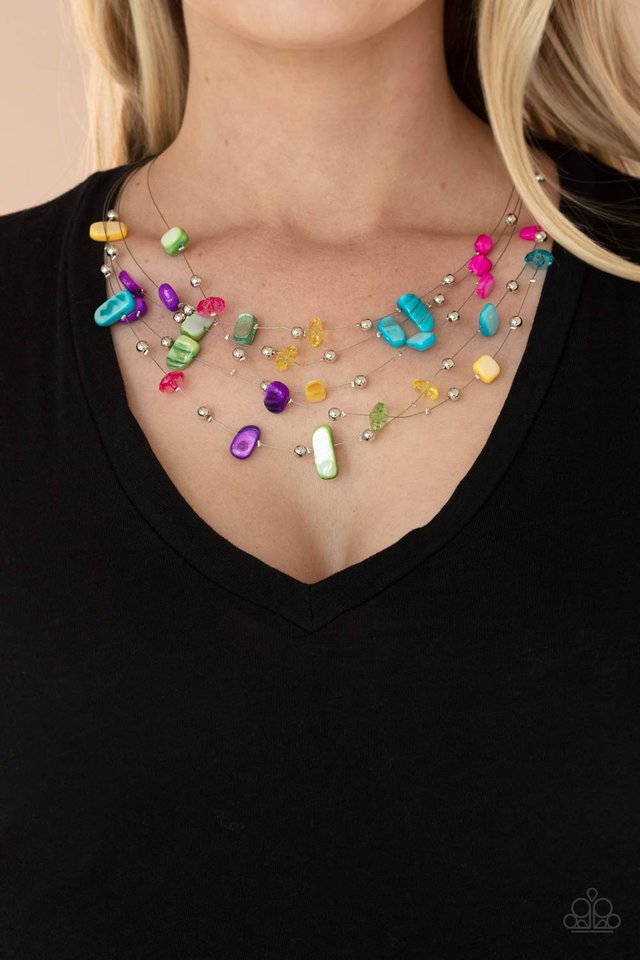 ​Prismatic Pebbles - Multi - Paparazzi Necklace Image