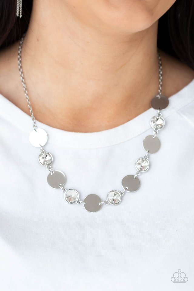 ​Refined Reflections - White - Paparazzi Necklace Image