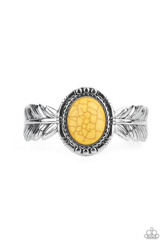 Western Wings - Yellow - Paparazzi Bracelet Image