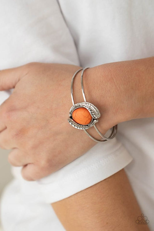 Living Off The BANDLANDS - Orange - Paparazzi Bracelet Image